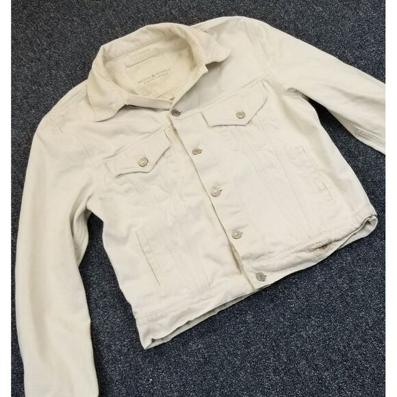 Ralph Lauren Denim & Supply Jacket Size M White Denim American Eagle Embroidered - Picture 2 of 16